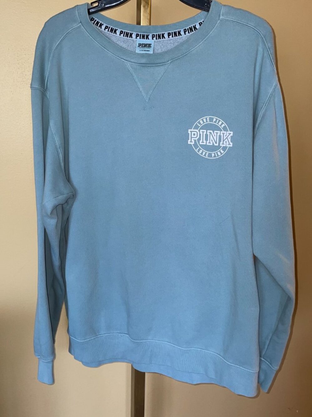 Victorias Secret LOVE PINK Sea Foam Green Sweatshirt